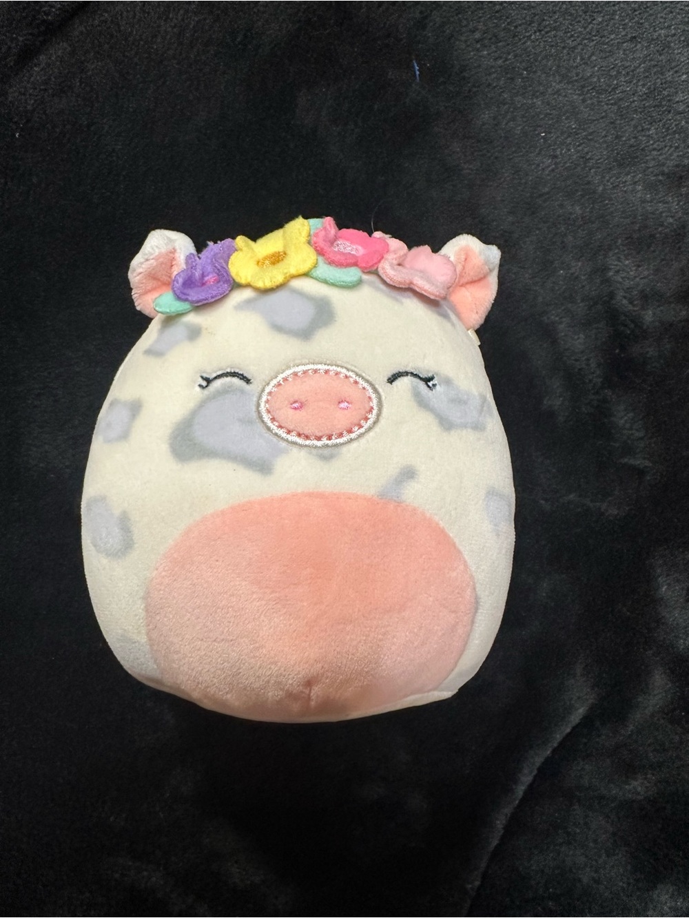 Squishmallows Cow Plush Bundle Pink & Cream Floral Soft Stuffed Animals Set of 3 - Picture 8 of 9
